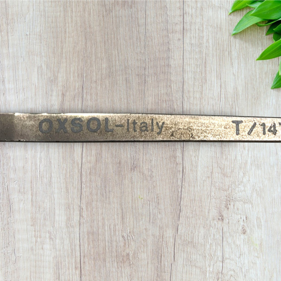 Vintage 1980\'s Laura Biagiotti OXSOL T1473 Matte Silver Browline Sunglasses main image 5